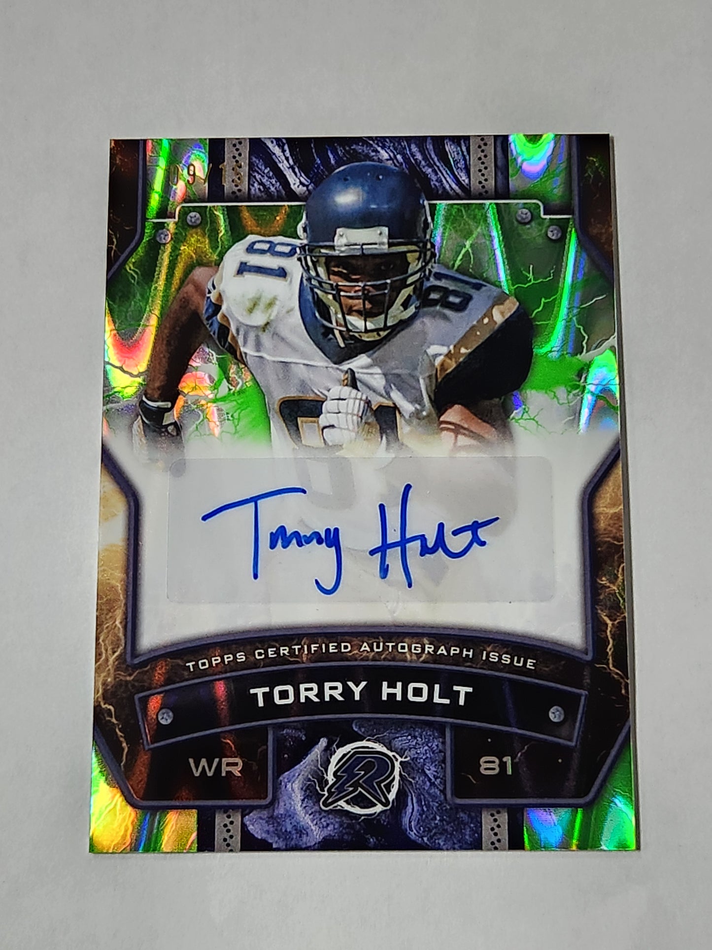 2025 Topps Resurgence Torry Holt Green # /15 Signatures Card Auto RS-TH
