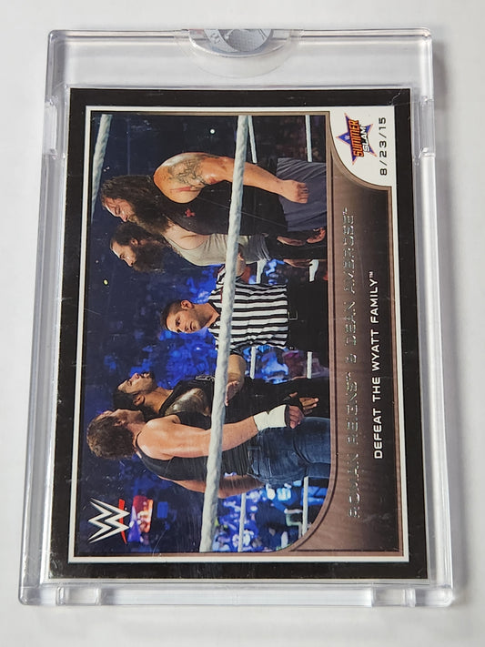 Roman Reigns Dean Ambrose Topps Vault 1/1 Blank Back Sealed WWE Rare one of one Bray Wyatt Family