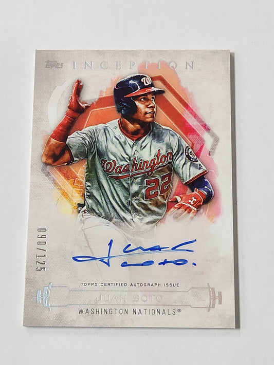 2019 Topps Inception Juan Soto Rookies and Emerging Stars On Card Auto /125