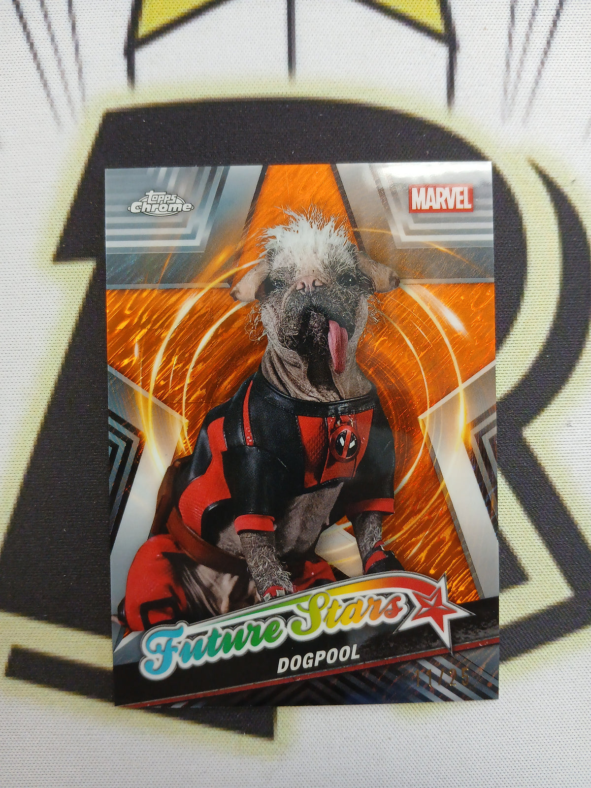 2025 Topps Chrome Marvel Dogpool Future Stars Orange Wave #/25