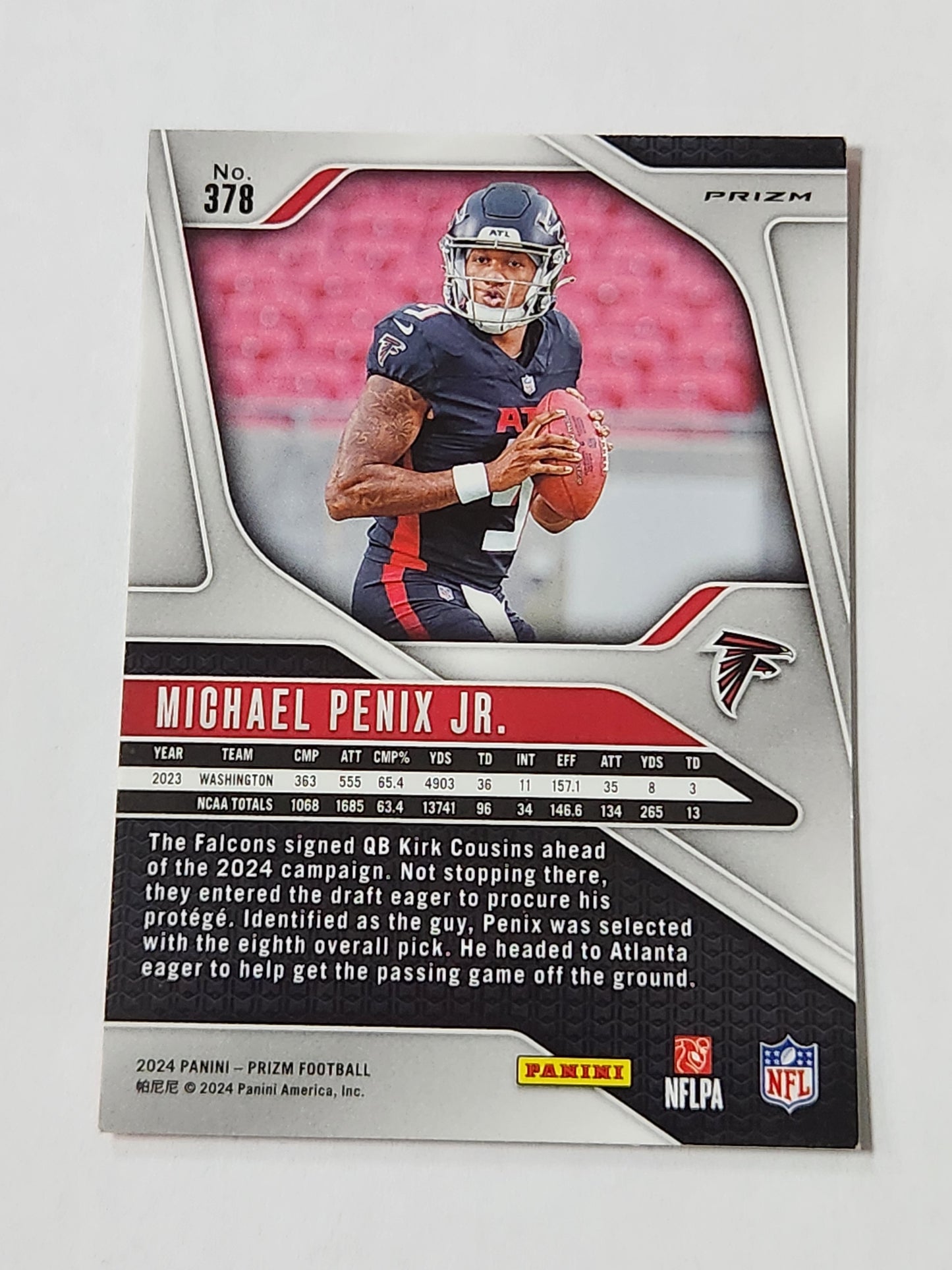 2024 Prizm Michael Penix Jr. Orange Lazer RC