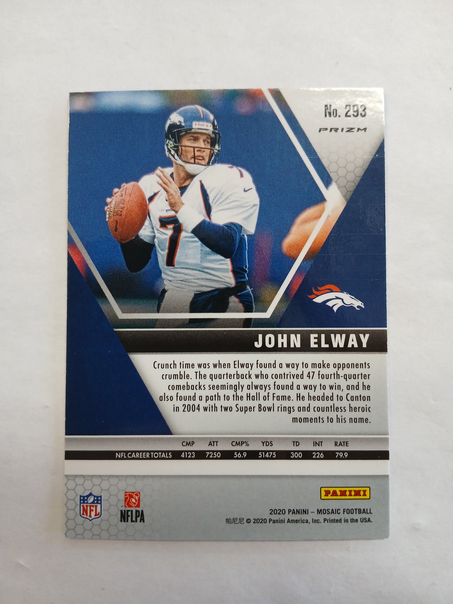 2020 Mosaic John Elway Hall of Fame Genesis Case Hit SSP