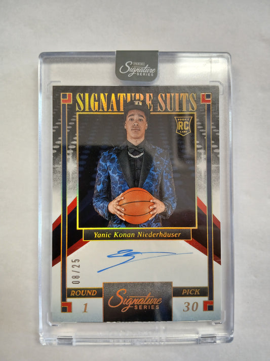 2025 Signature Series Yanic Konan Niederhauser Signature Suits On Card Rookie Auto #/25