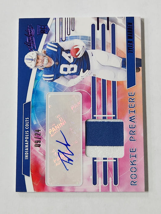 2025 Absolute Tyler Warren # /24 Rookie Premiere Patch RC