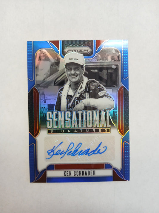 2025 Prizm Ken Schrader Sensational Signatures Blue Prizm Auto #1/49