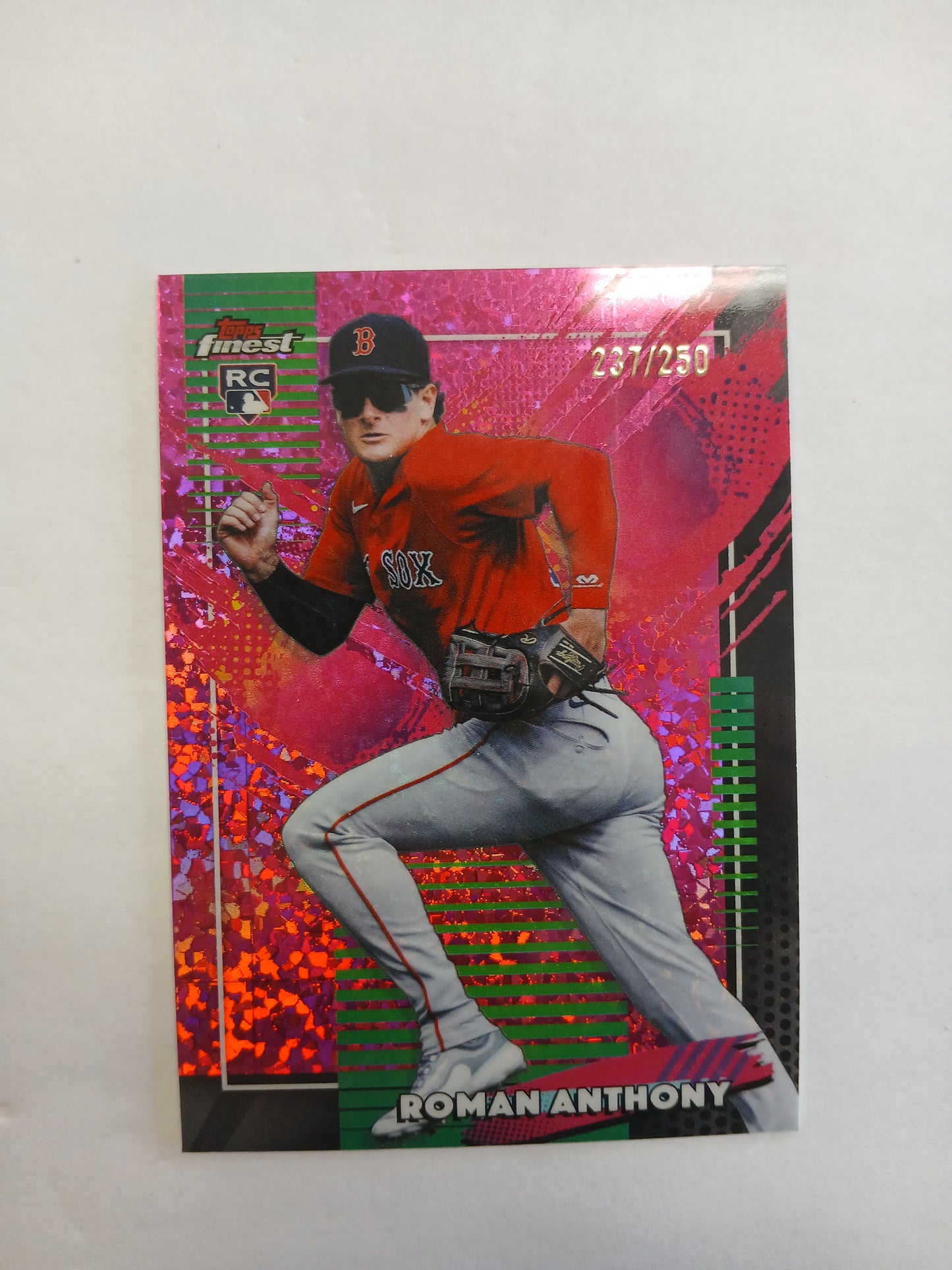 2026 Topps Finest Roman Anthony Rare Rookie Pink Sparkle Refractor #/250