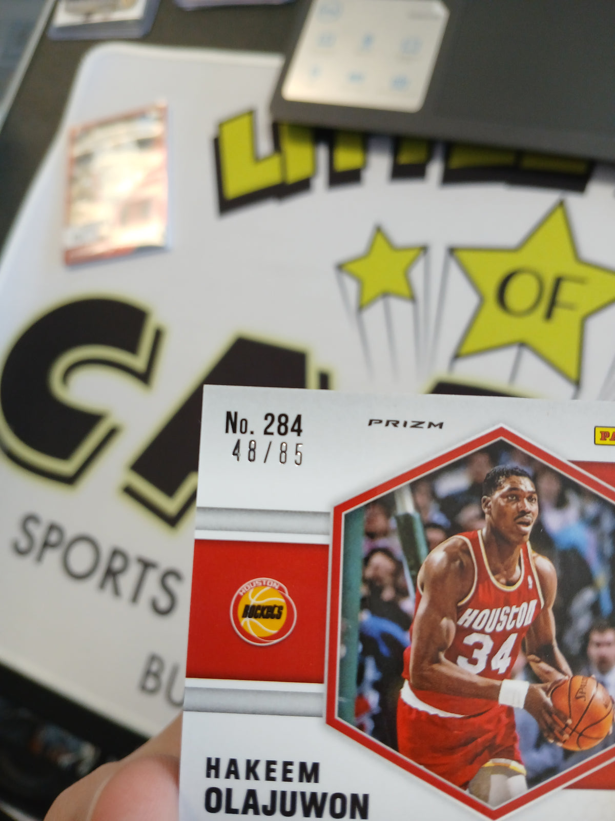2020 Mosaic Hakeem Olajuwon All Time Greats Blue Disco Fast Break #/85