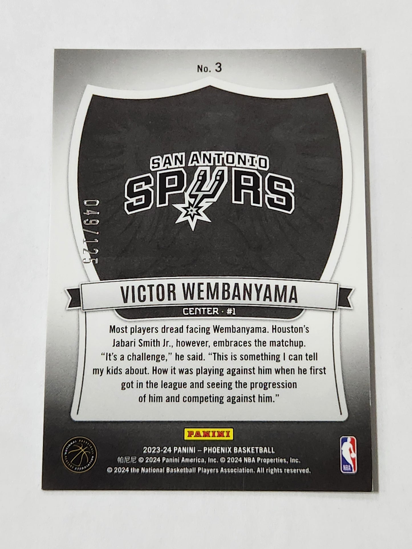 2023 Phoenix Victor Wembanyama Crusade Red /125