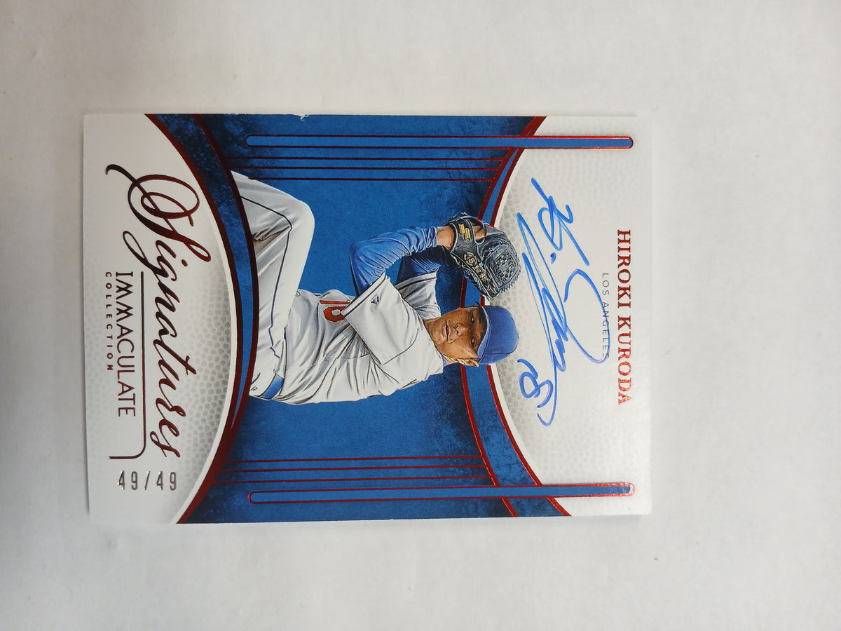 2026 Immaculate Collection Hiroki Kuroda Signatures On Card Auto Red Foil #49/49