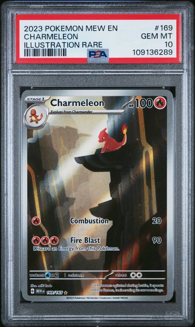 2023 POKEMON MEW EN-151 #169 CHARMELEON ILLUSTRATION RARE PSA 10
