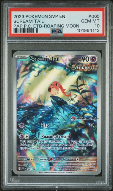 2023 POKEMON SVP EN-SV BLACK STAR PROMO #065 SCREAM TAIL PAR PC PSA 10