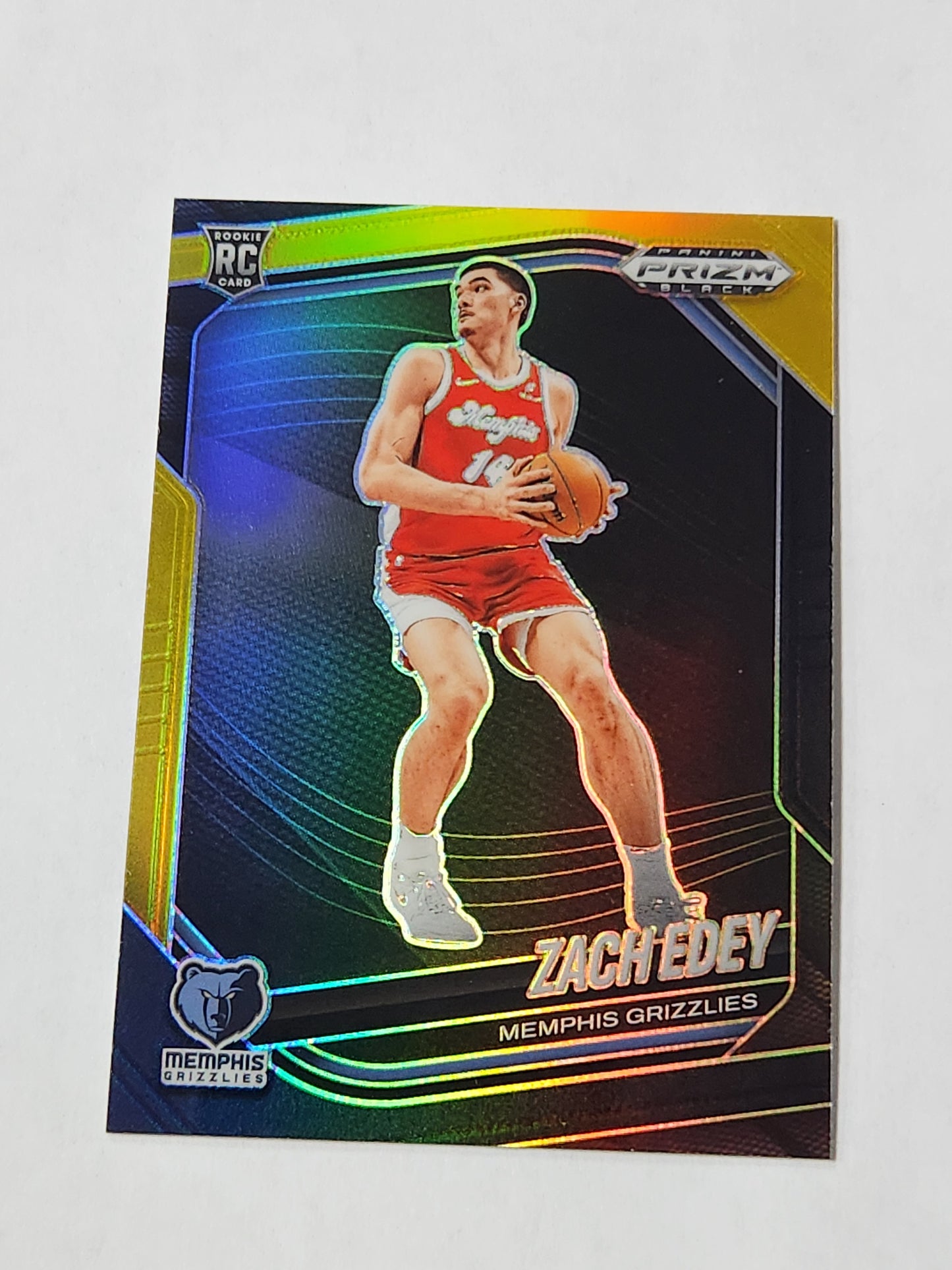 2024-25 Prizm Black Gold Zach Edey RC # /5 Grizzlies SSP