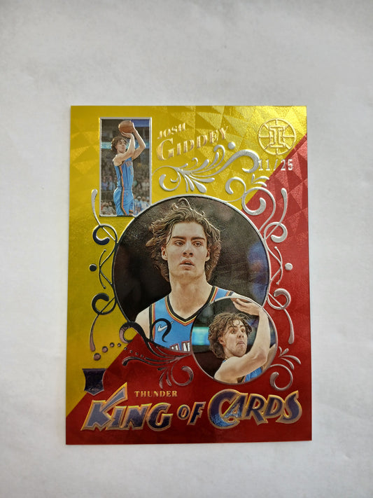 2021 Illusions Josh Giddey King of Cards Rookie Yellow Red #/25