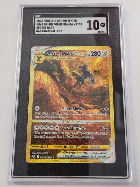2023 Pokemon Crown Zenith Origin Forme Dialga VSTAR Secret Rare Galarian Gallery SGC 10