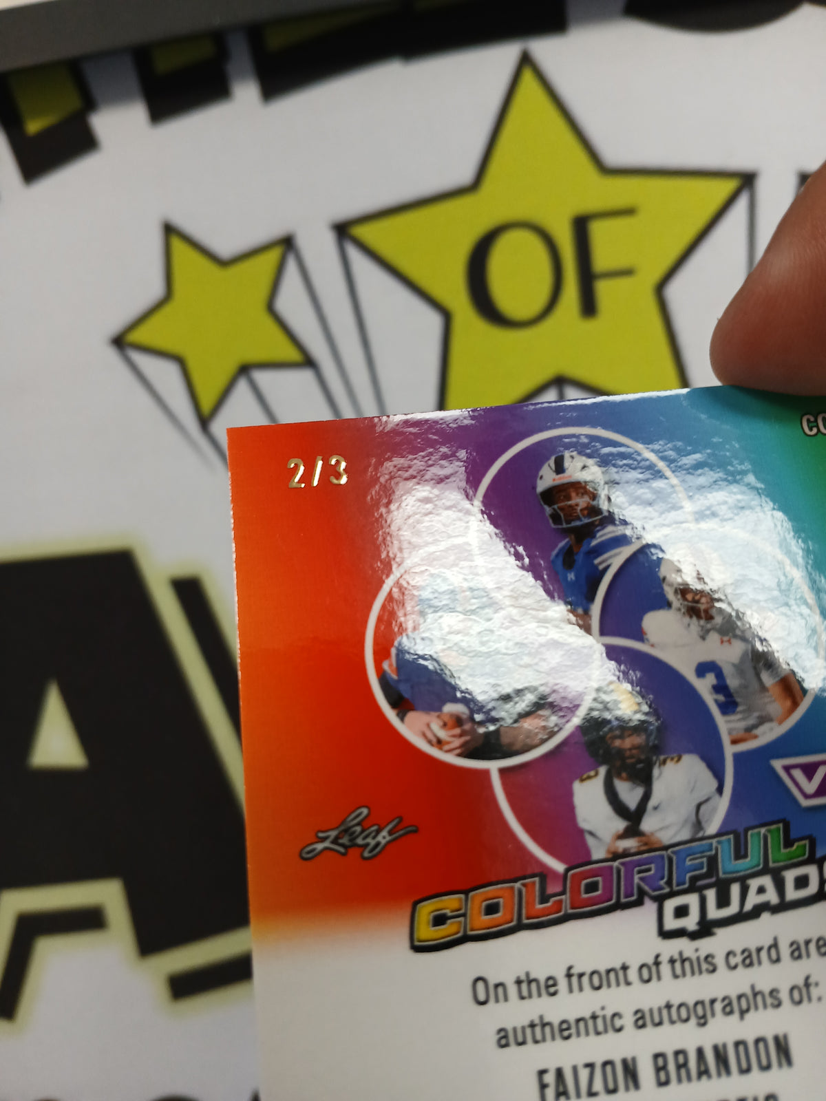2025 Leaf Vivd Faizon Brandon Jared Curtis Ryder Lyons Dia Bell Colorful Quads Quad Auto Silver #/3