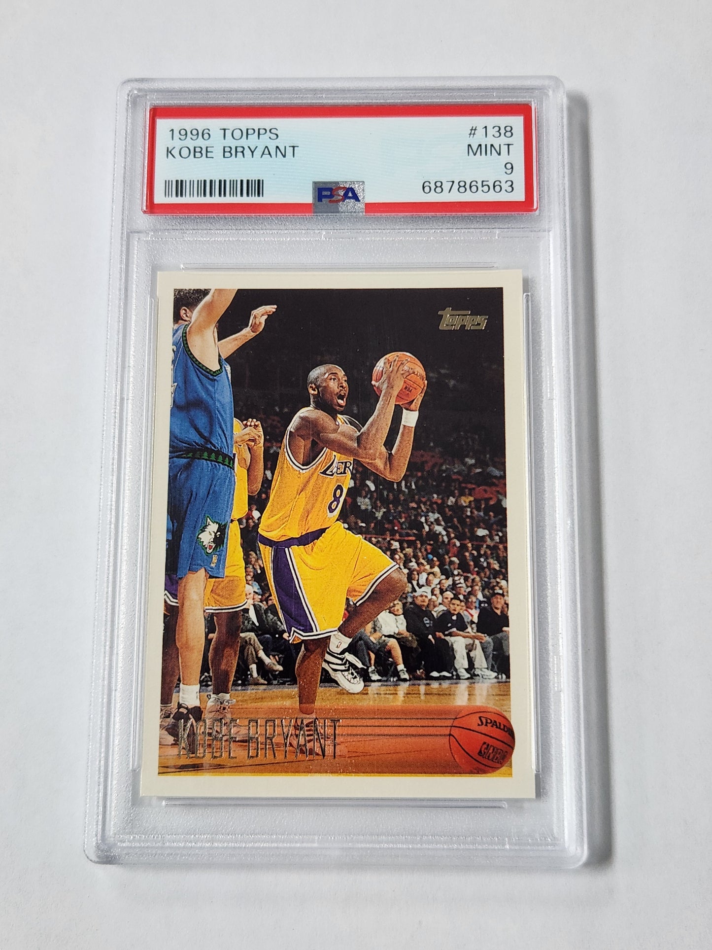 1996 TOPPS #138 KOBE BRYANT RC Rookie PSA 9 Lakers