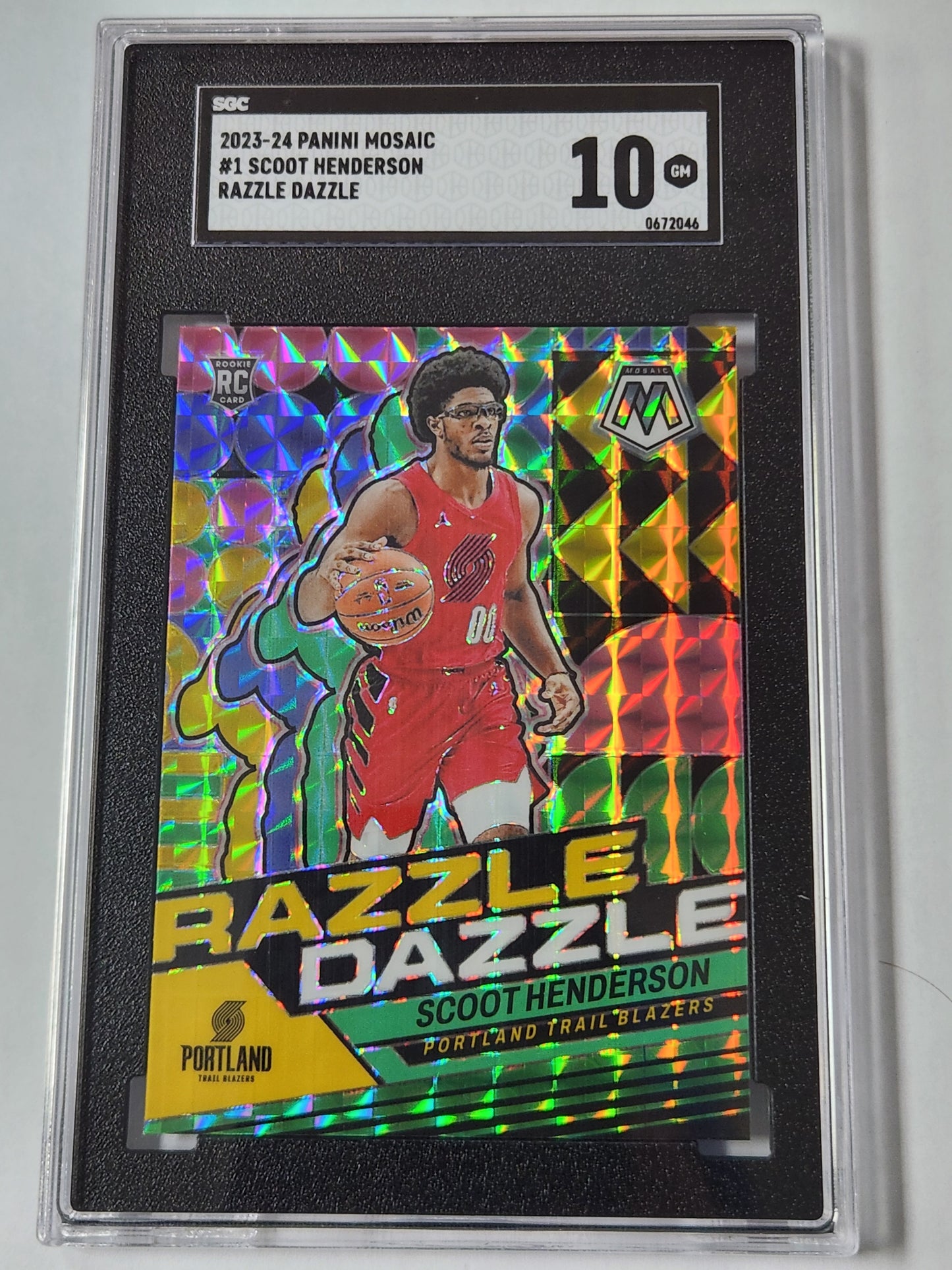 2023 Mosaic Scoot Henderson Razzle Dazzle SP SGC 10