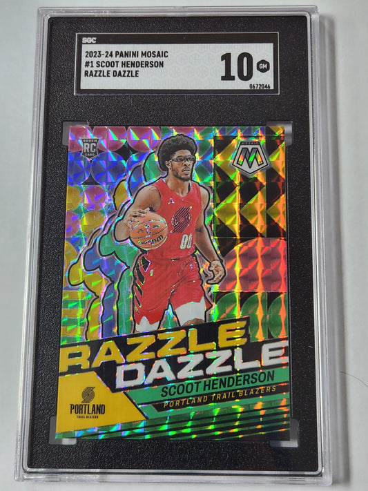 2023 Mosaic Scoot Henderson Razzle Dazzle SP SGC 10