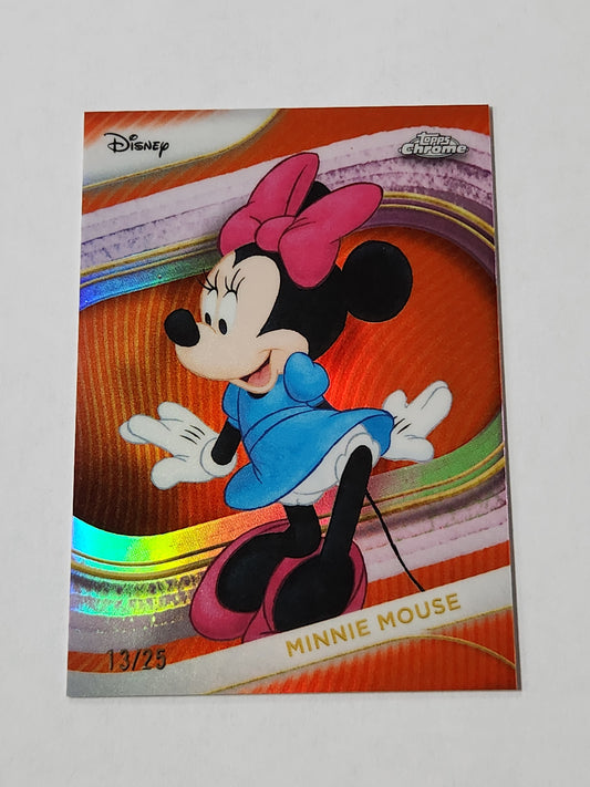 2025 Topps Chrome Disney Minnie Mouse #28 Orange Refractor # /25