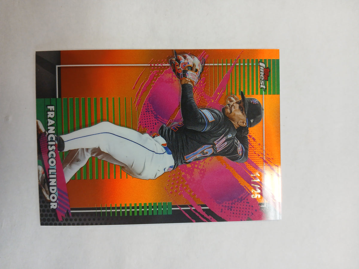 2026 Topps Finest Francisco Lindor Rare Orange Refractor #/25