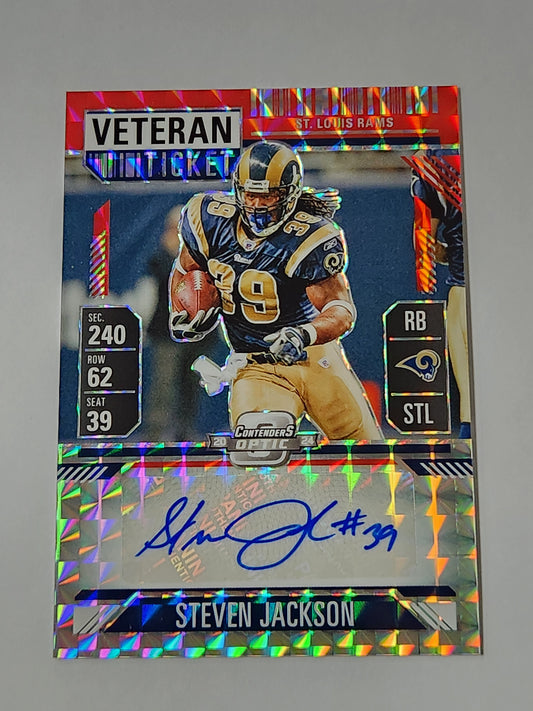 2024 Panini Contenders Optic Steven Jackson Veteran Ticket # /24 VT-SJA