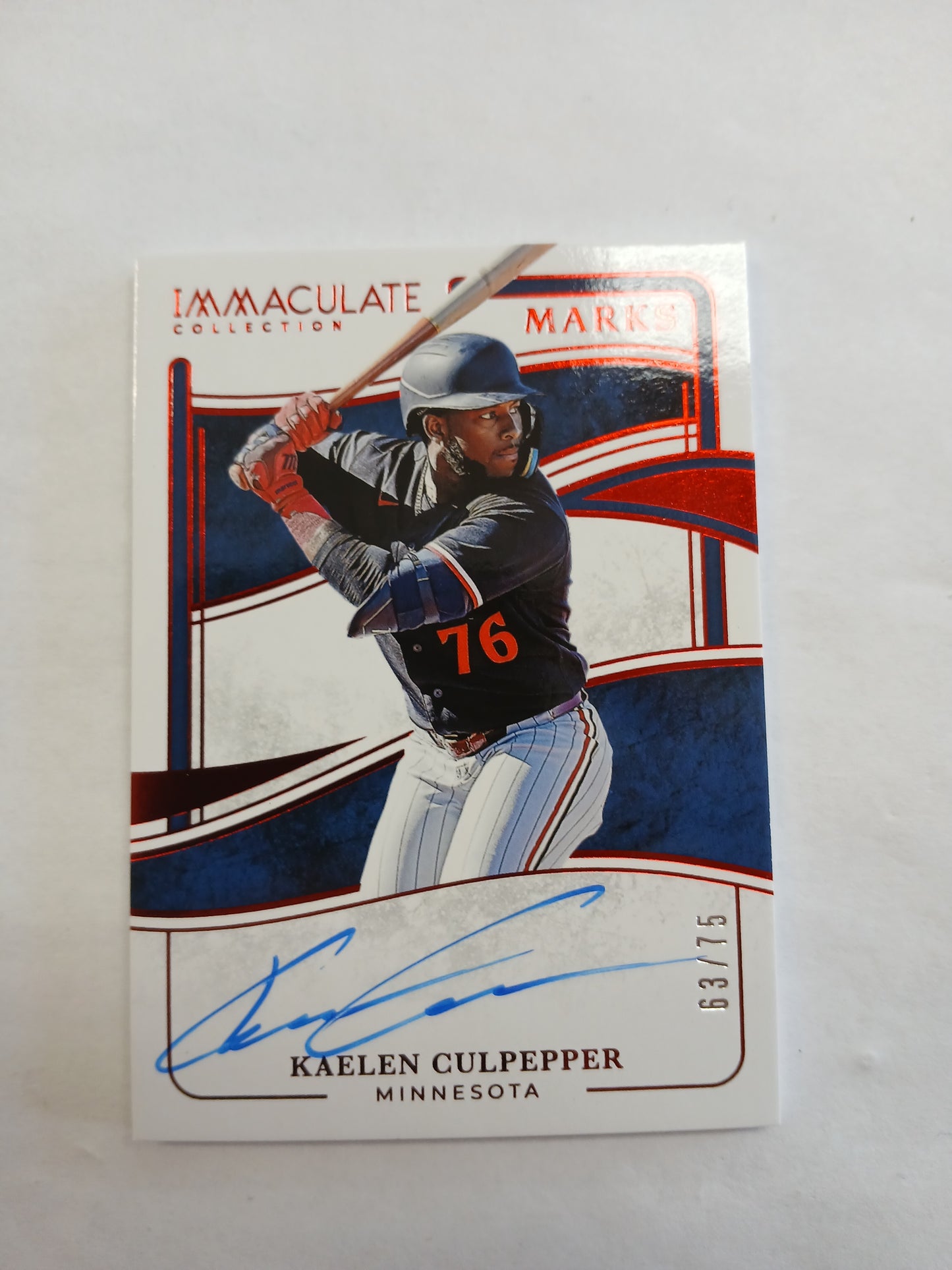 2026 Immaculate Collection Kaelen Culpepper Marks On Card Auto Red Foil #/75