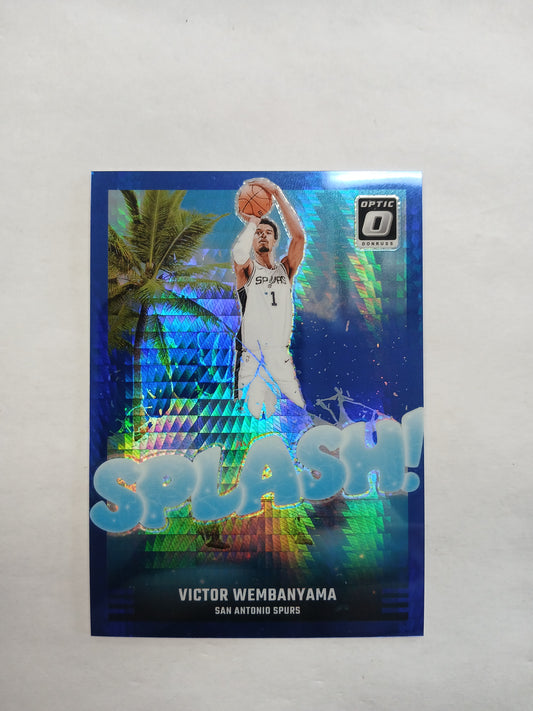 2024 Donruss Optic Victor Wembanyama Splash! Blue Hyper #/175