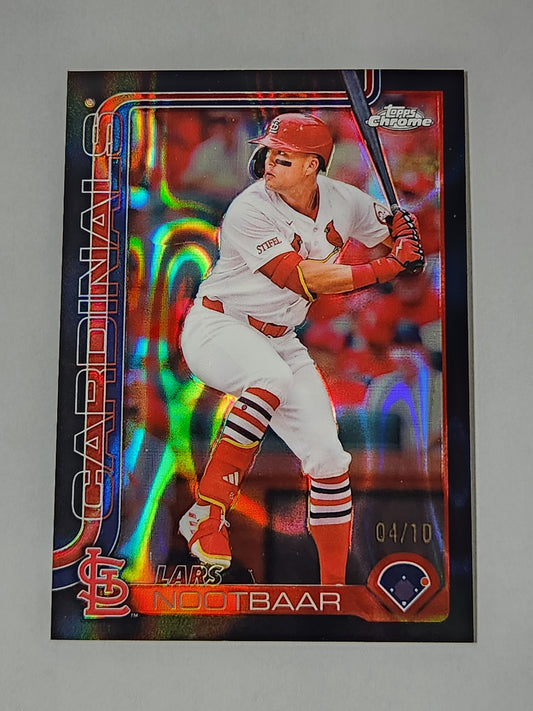 2025 Topps Chrome Lars Nootbaar Black Lava Refractor /10