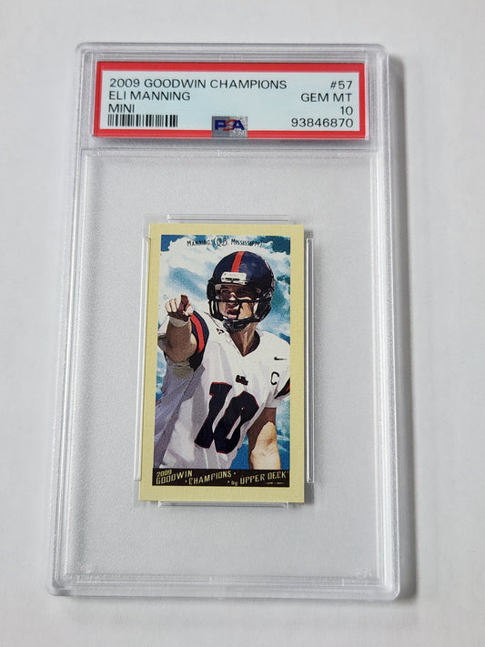 2009 Goodwin Champions Eli Manning Mini #57 PSA 10