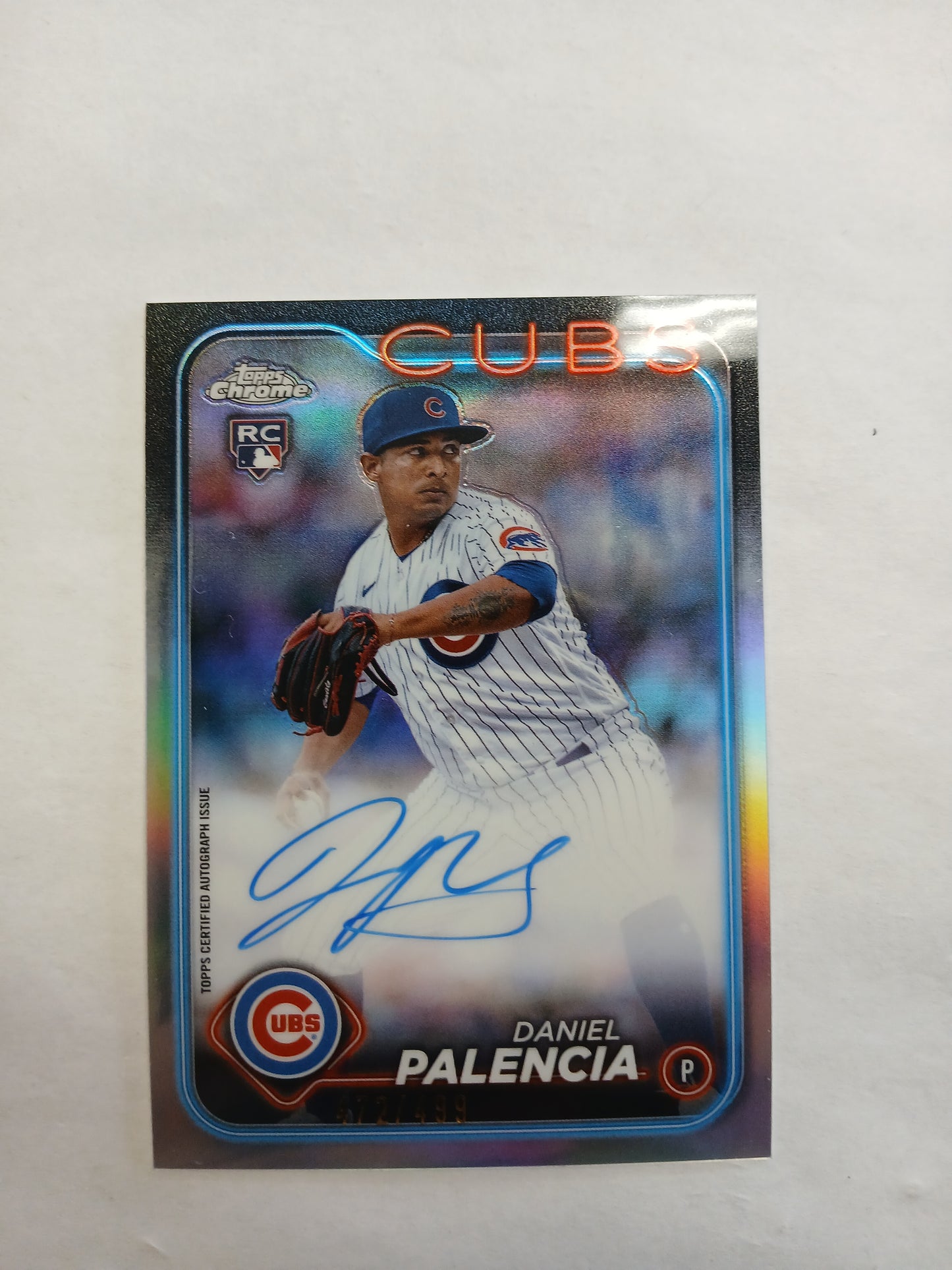 2024 Topps Chrome Daniel Palencia Rookie Refractor On Card Auto #/499