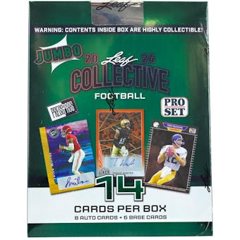 2024 Leaf Collective Jumbo Football (1) Hobby Box