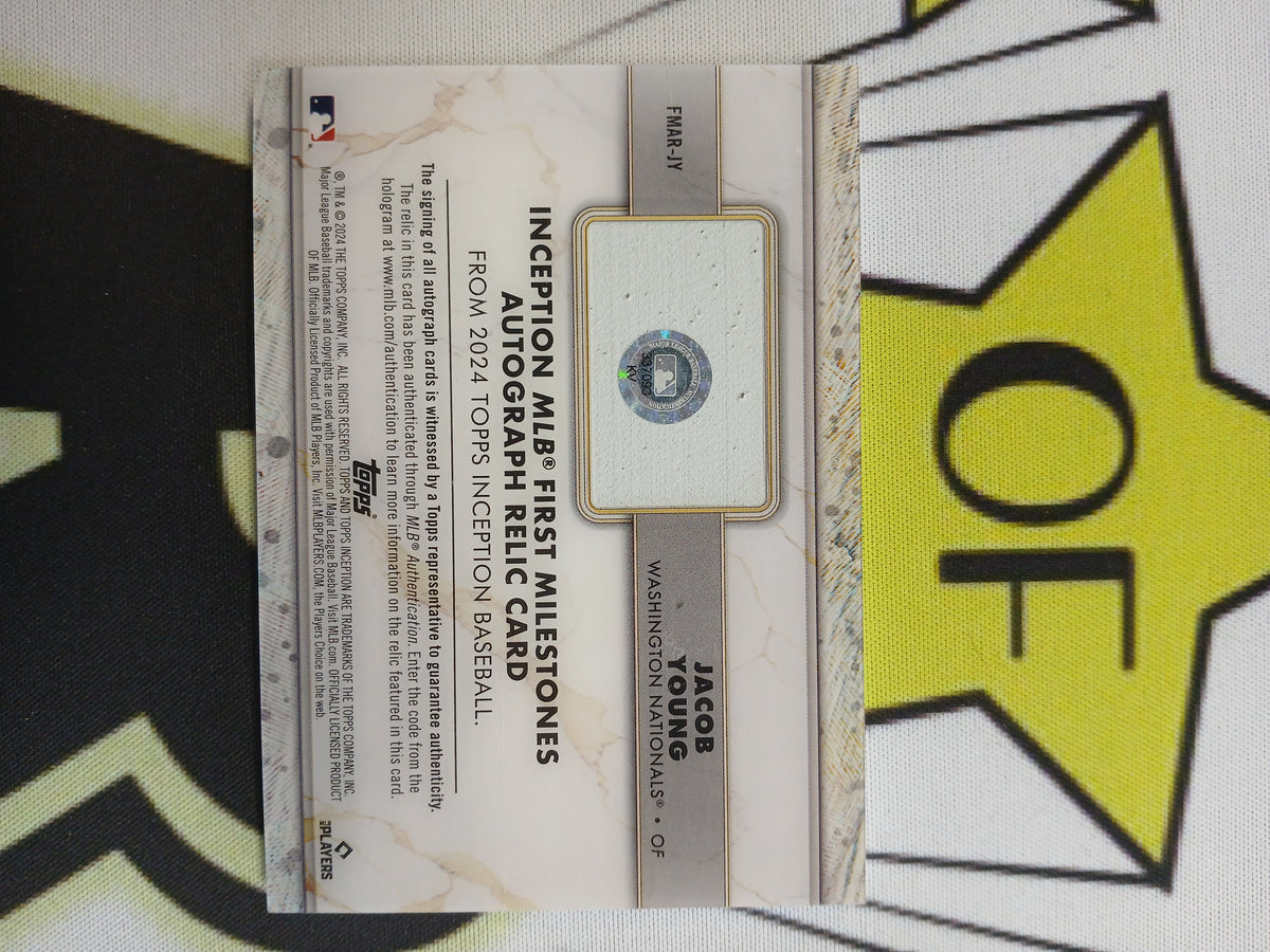 2024 Topps Inception Jacob Young First Milestones Rookie On Card Auto #/99