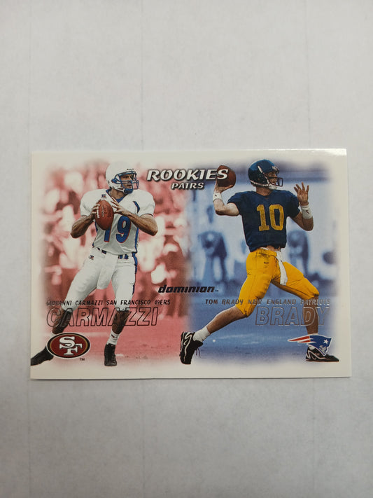 2000 Fleer Skybox Tom Brady Giovanni Carmazzi Dominion Rookies Pairs