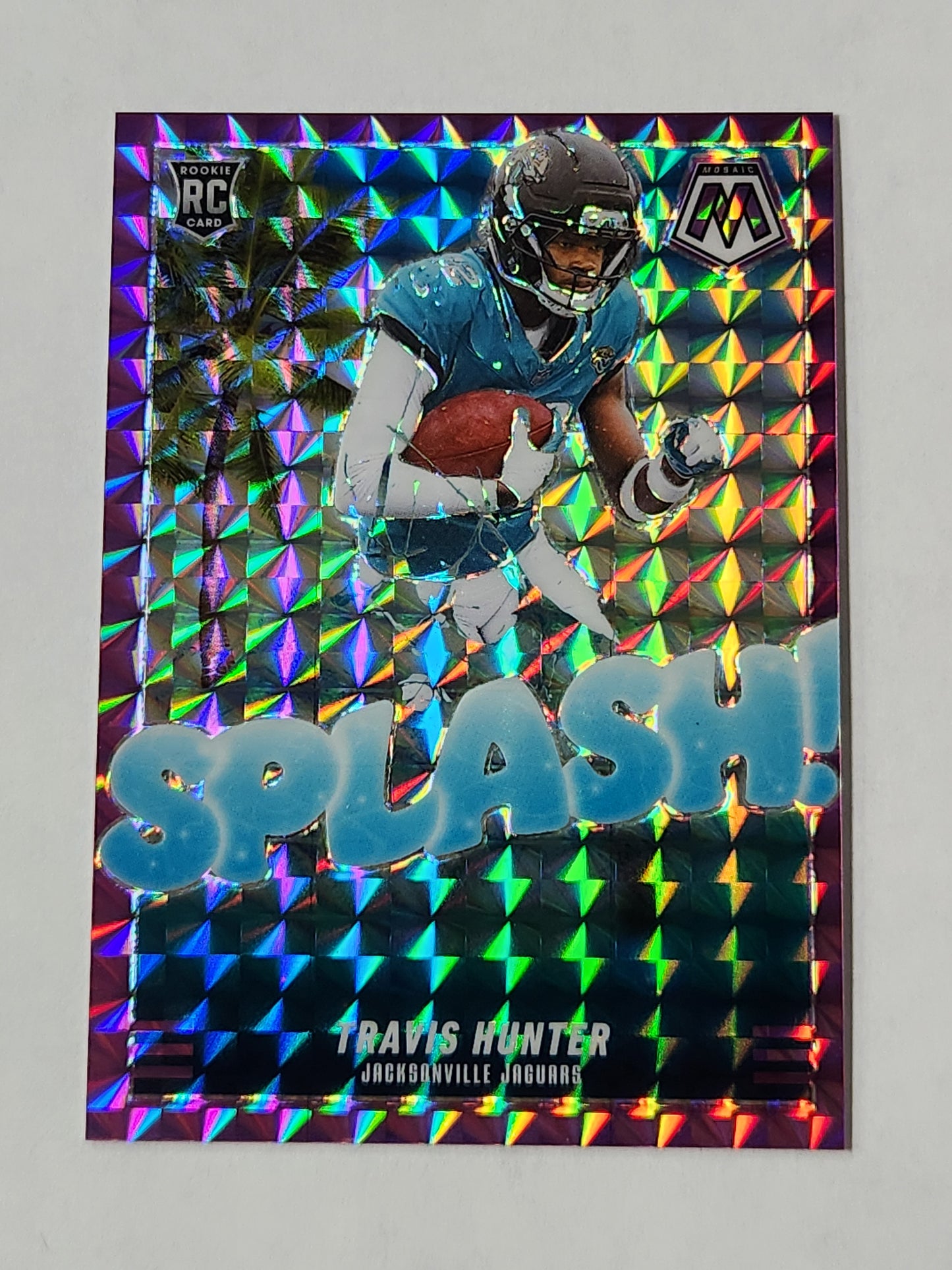 2025 Mosaic Splash Travis Hunter Purple # /49 RC Rookie Jaguars 16