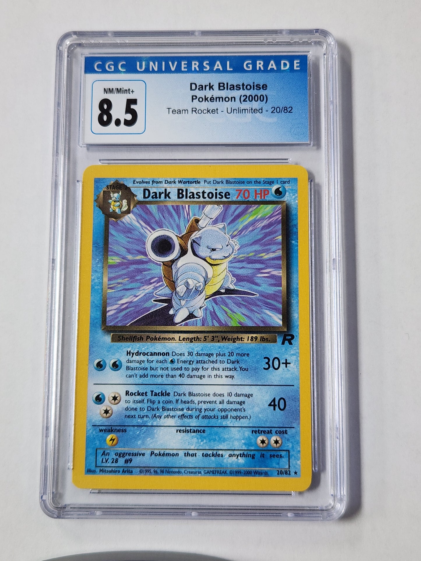 2000 Pokemon Dark Blastoise CGC 8.5