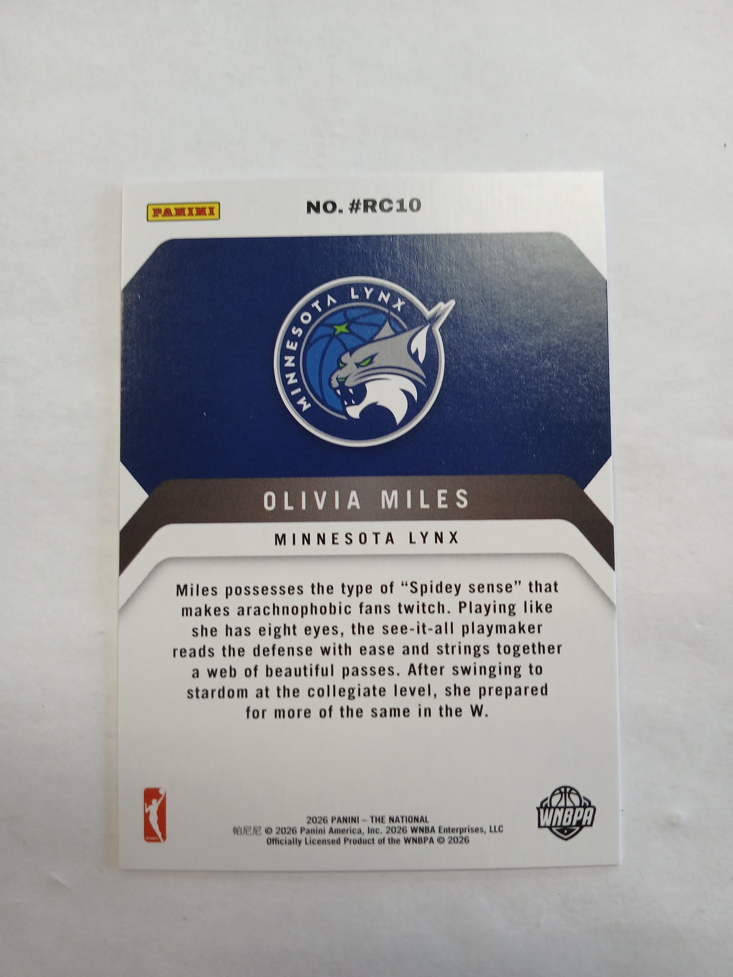 2026 Panini The National Olivia Miles Rookie Black Foil SP