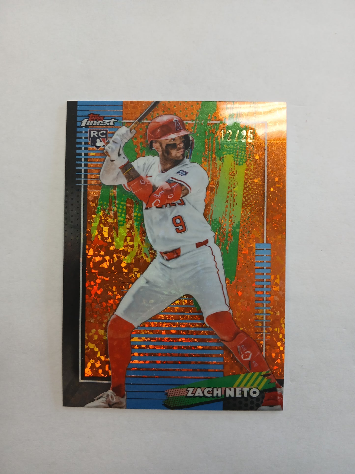 2026 Topps Finest Zach Neto Rookie Common Orange Sparkle Refractor #/25