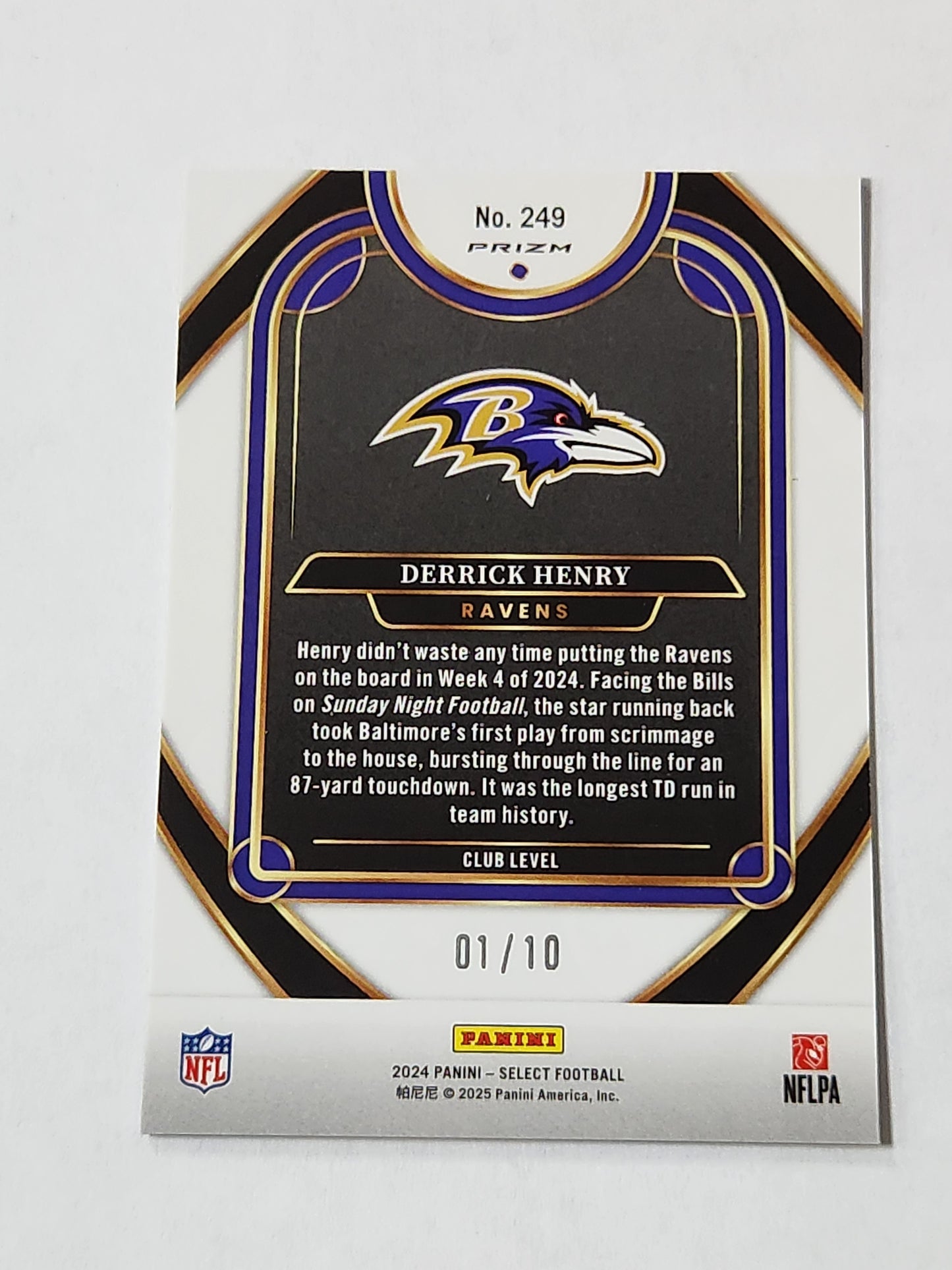 2024 Select Derrick Henry Club Level Gold Disco 1/10