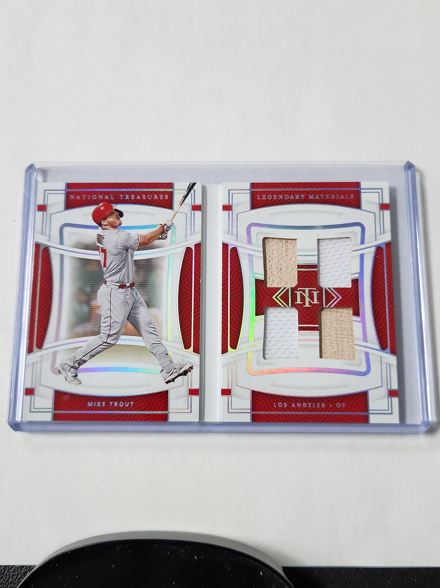 2022 National Treasures Mike Trout Legendary Materials Booklet # /10