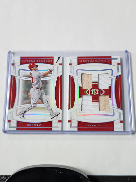 2022 National Treasures Mike Trout Legendary Materials Booklet # /10