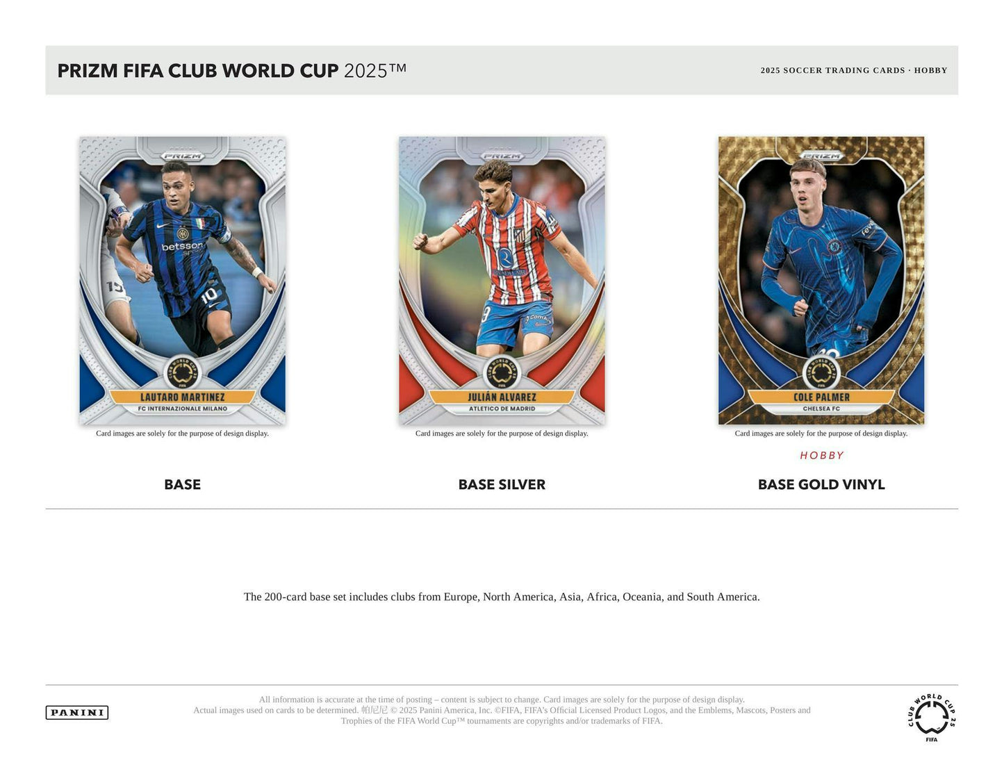 2025 Panini Prizm Club World Cup FIFA Hobby Box