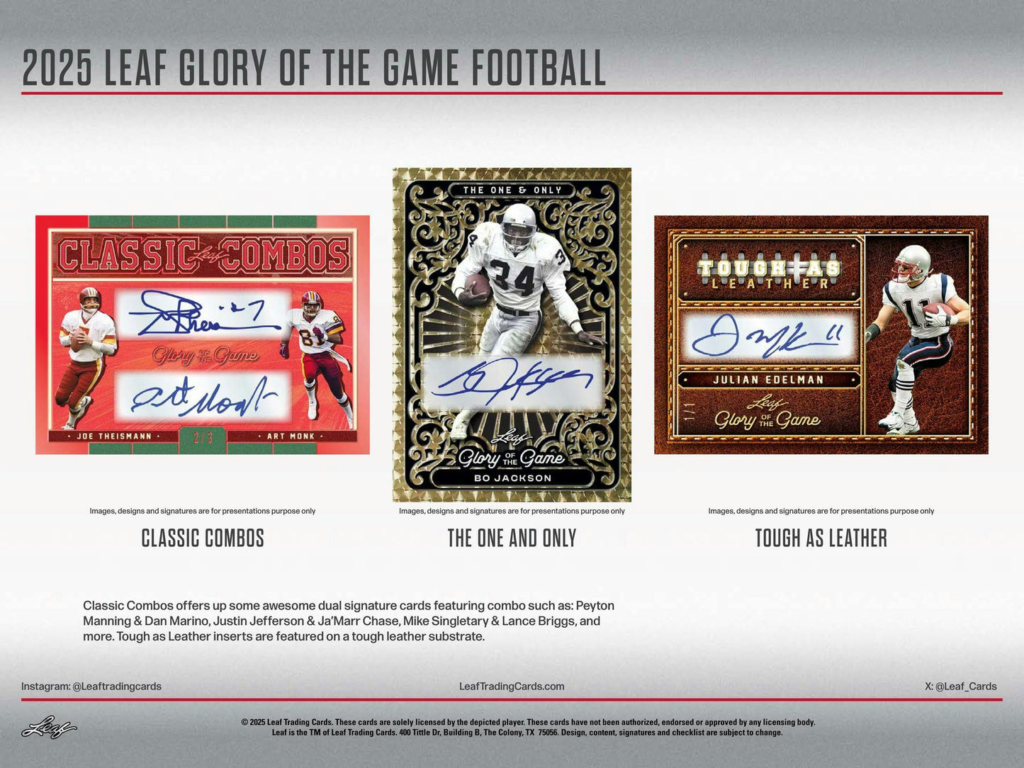 2025 Leaf Glory of the Game Football (1) Hobby Box