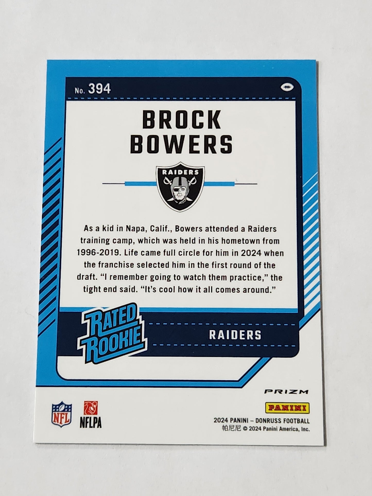 2024 Optic Brock Bowers Rated Rookie Red Green Rookie Card