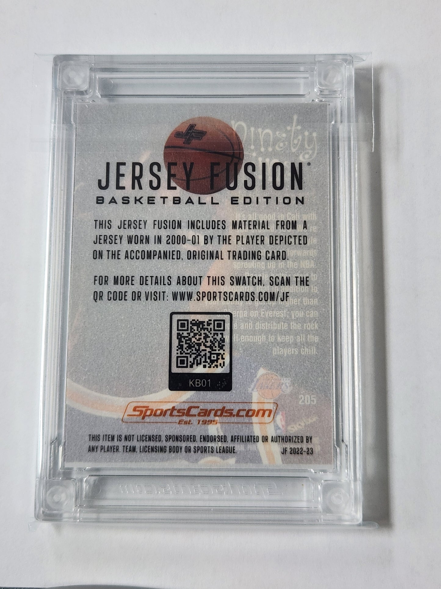 2022 Jersey Fusion Kobe Bryant Game Worn Jersey Skybox Premium Ninety Fine