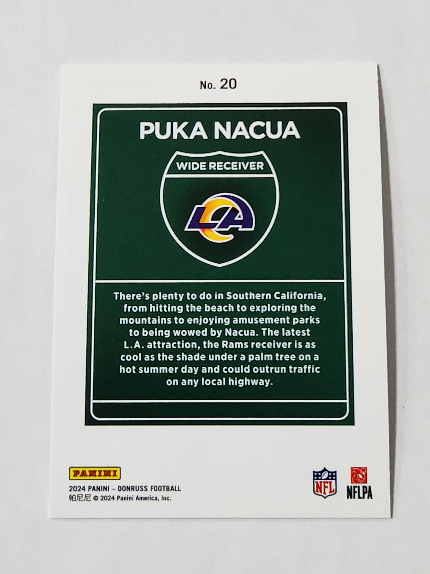 2024 Donruss Puka Nacua Downtown # 20 Rams SSP