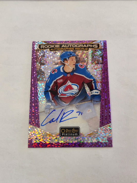 2024 Upper Deck O-Pee-Chee Platinum Calum Ritchie Violet Pixels On Card Rookie Auto #/65