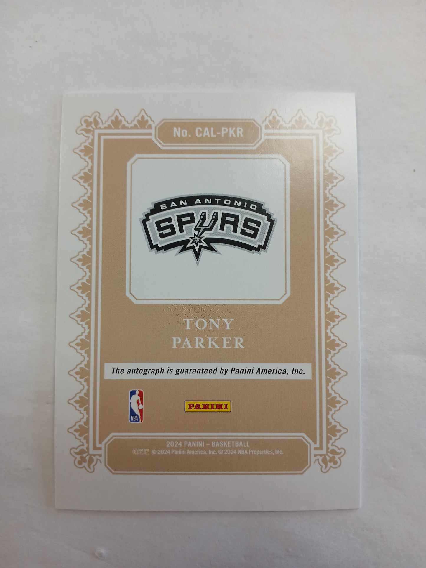 2024 Panini Tony Parker Calligraphy Signatures On Card Auto SSP