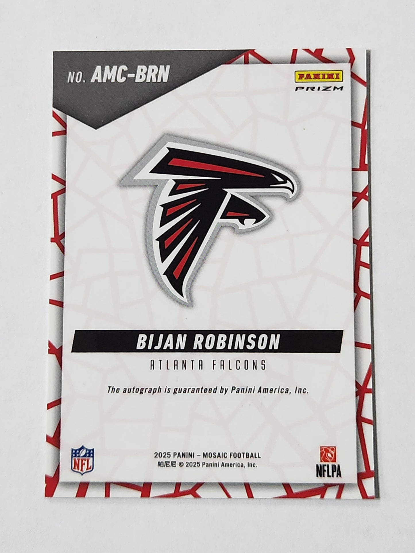 2025 Mosaic Bijan Robinson Autographs Rookie Auto #AMC-BRN