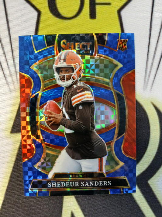 2025 Select Shedeur Sanders Concourse Blue Plaid Rookie #/249