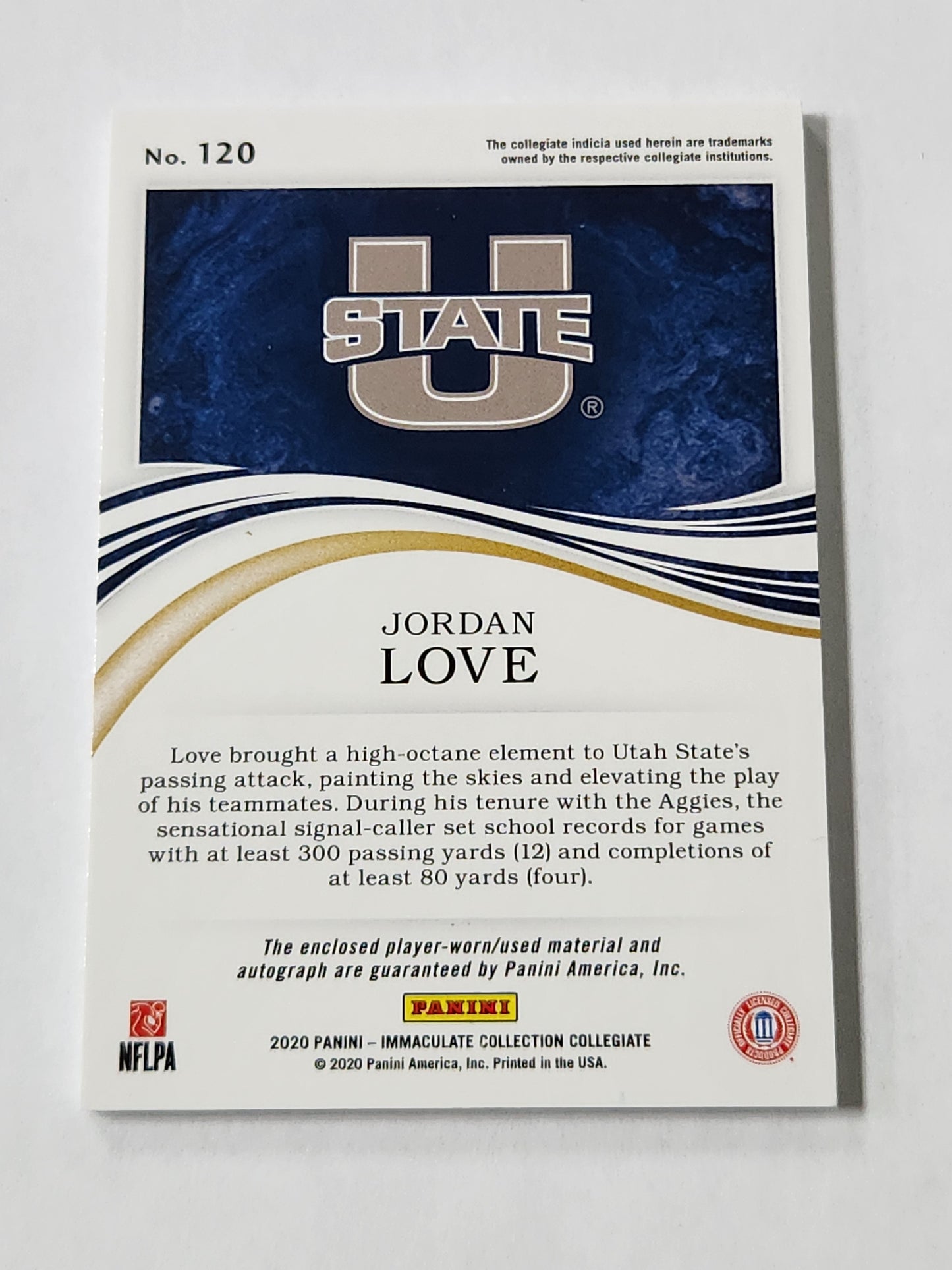 2020 Panini Immaculate Jordan Love Auto RC RPA / 99 #120